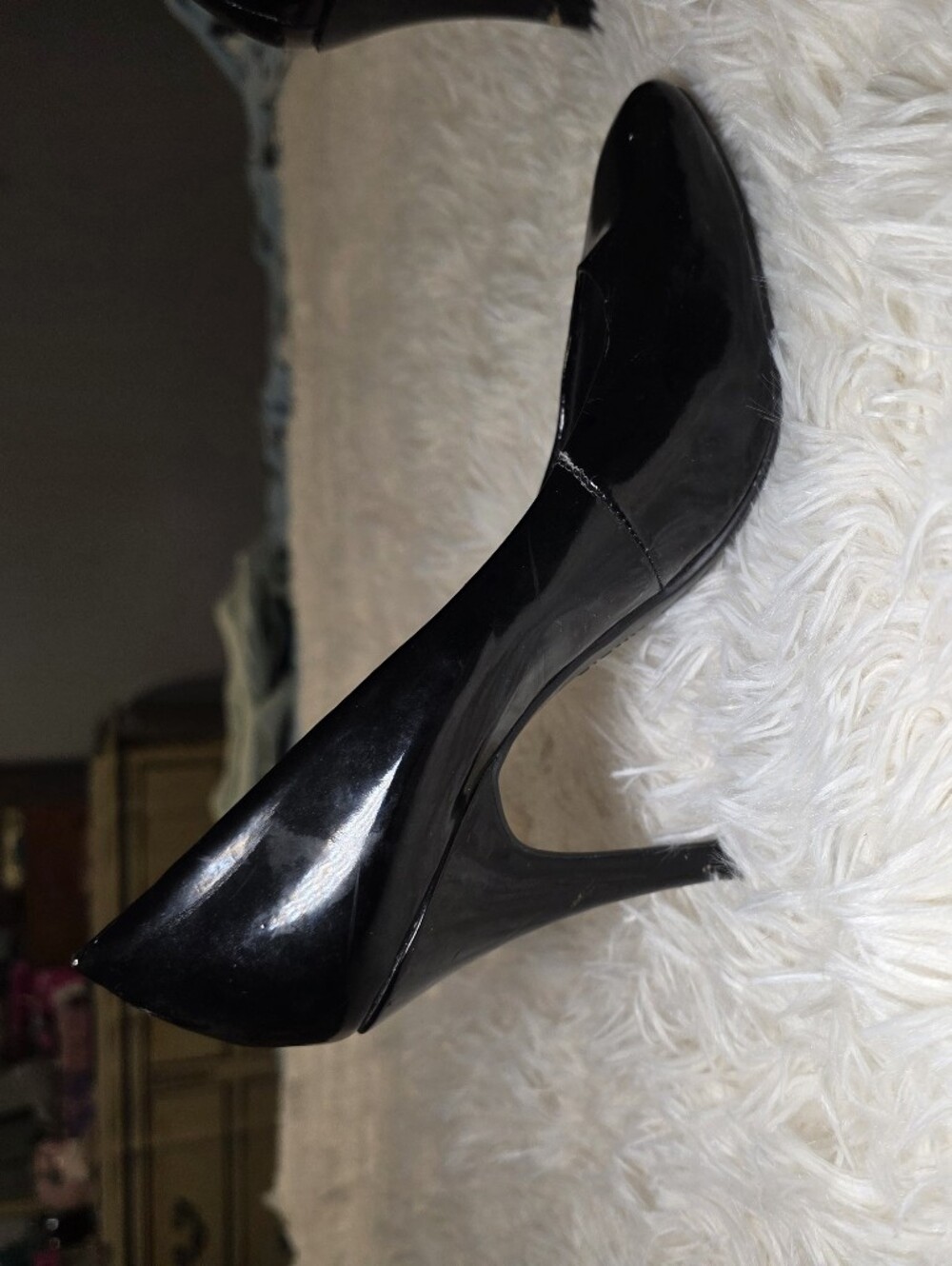 FIONI Black Patent Women's Classic Heels